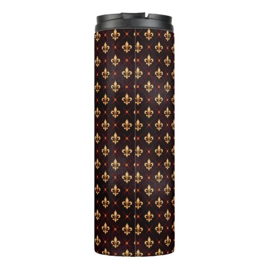 Mardi Gras-beker, Mardi Gras Fleur de Lis Thermosbeker (Achterkant)