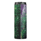 Mardi Gras-beker, marmer, glitters en liefde Thermosbeker (Achterkant)