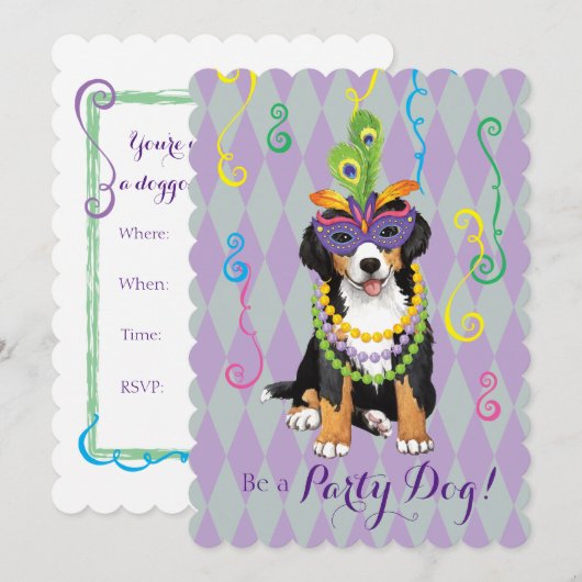 Mardi Gras Berner Kaart (Voorkant / Achterkant)