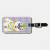 Mardi Gras Bichon Frise Bagagelabel (Voorkant horizontaal)