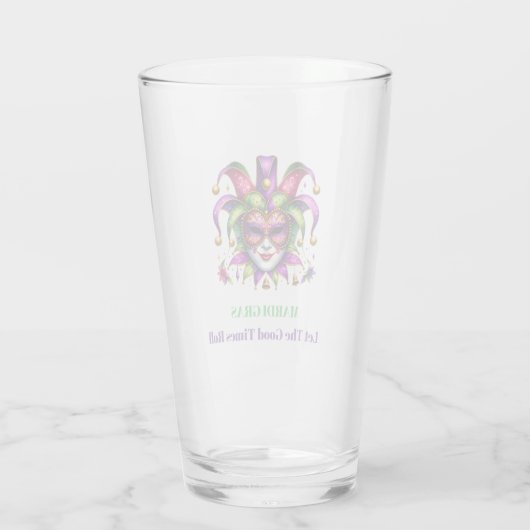 Mardi Gras Bier Glas (Achterkant)