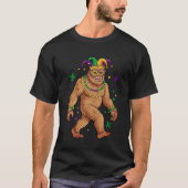 "Mardi Gras Bigfoot – Festive Sasquatch  T-shirt (Voorkant)