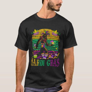 Mardi Gras Bigfoot Grappige Kinderen Mannen Sasqua T-shirt