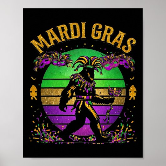 Mardi Gras Bigfoot Poster (Voorkant)