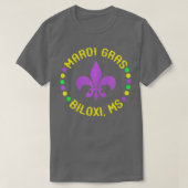 Mardi Gras Biloxi Mississippi Fleur de Lis Beads M T-shirt (Design voorkant)