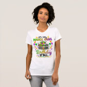 Mardi Gras Birthday Cake Masquerade Party T-shirt (Voorkant volledig)