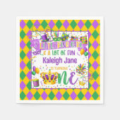 Mardi Gras Birthday (een kleine koning Cake & Fun) Servet (Voorkant)