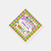 Mardi Gras Birthday (een kleine koning Cake & Fun) Servet (Hoek)