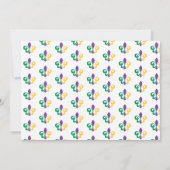 Mardi Gras Birthday Party Invision for Boy Kaart (Achterkant)