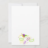 Mardi Gras Birthday Party Invitation Kaart (Achterkant)