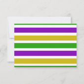 Mardi Gras Birthday Party Invitation Kaart (Achterkant)