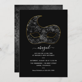 Mardi Gras Birthday Party Invitation Kaart