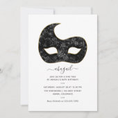 Mardi Gras Birthday Party Kaart (Voorkant)