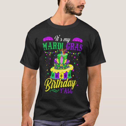 Mardi Gras Birthday Shirt Het is mijn Mardi Gras B (Voorkant)