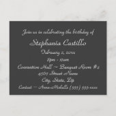 "Mardi Gras Birthday" - Uitnodiging voor een feest (Achterkant)