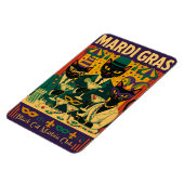 Mardi Gras Black Cat Martini Club Trio Magneet (Linkerzijde)