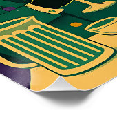 Mardi Gras Black Cat Martini Club Trio Perfect Poster (Hoek)