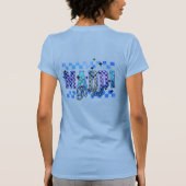 Mardi Gras Blauw Zwart T-shirt (Achterkant)