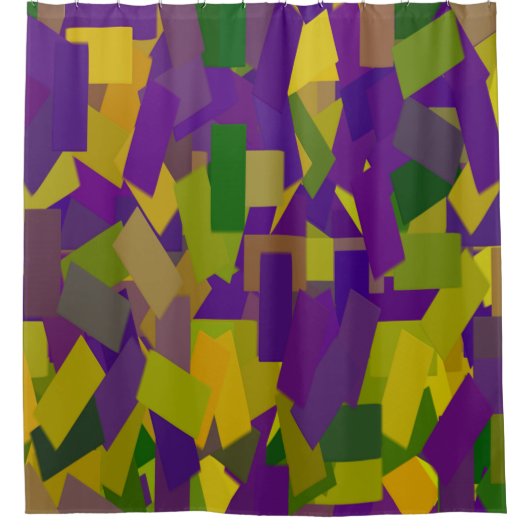 Mardi Gras Blocks Douchegordijn (Voorkant)
