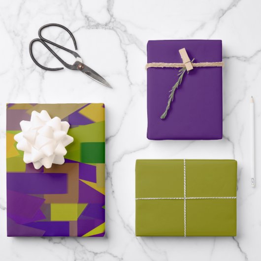 Mardi Gras Blocks Inpakpapier Vel (Voorkant)