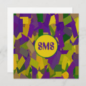 Mardi Gras Blocks Kaart (Voorkant / Achterkant)