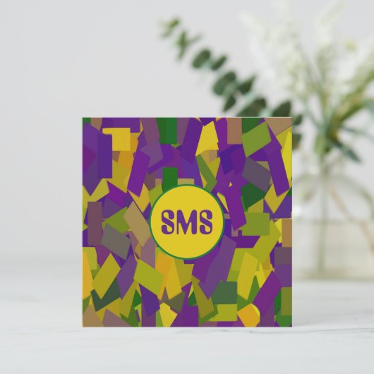 Mardi Gras Blocks Kaart (Staand voorkant)