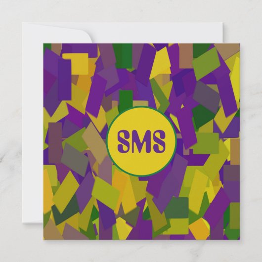Mardi Gras Blocks Kaart (Voorkant)