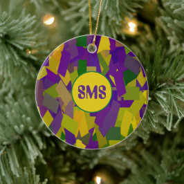 Mardi Gras Blocks Keramisch Ornament