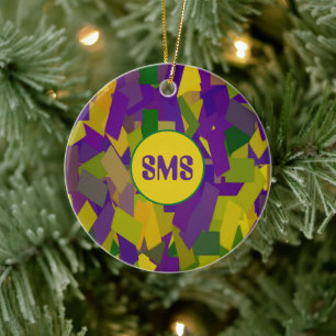 Mardi Gras Blocks Keramisch Ornament