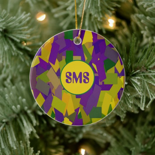 Mardi Gras Blocks Keramisch Ornament (Boom)