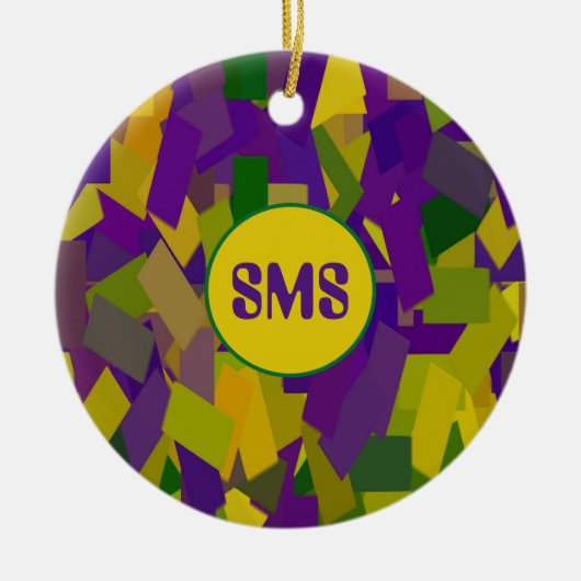 Mardi Gras Blocks Keramisch Ornament (Voorkant)