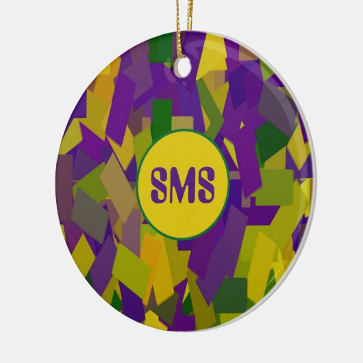 Mardi Gras Blocks Keramisch Ornament (Links)