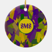 Mardi Gras Blocks Keramisch Ornament (Achterkant)