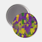 Mardi Gras Blocks Magneet (Voorkant / Achterkant)