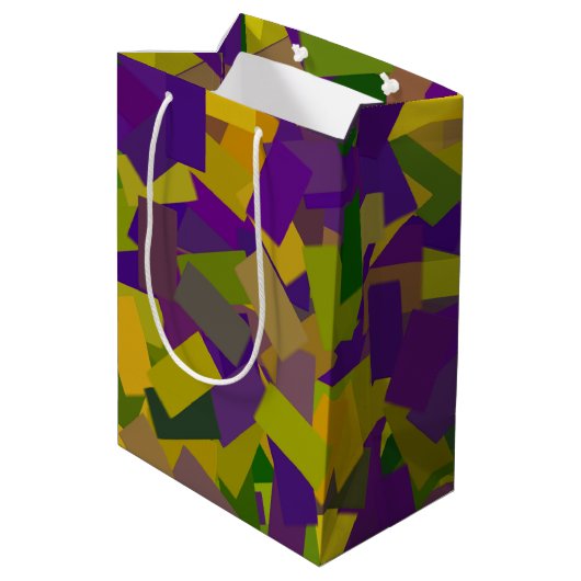 Mardi Gras Blocks Medium Cadeauzakje (Achterkant Gekanteld)