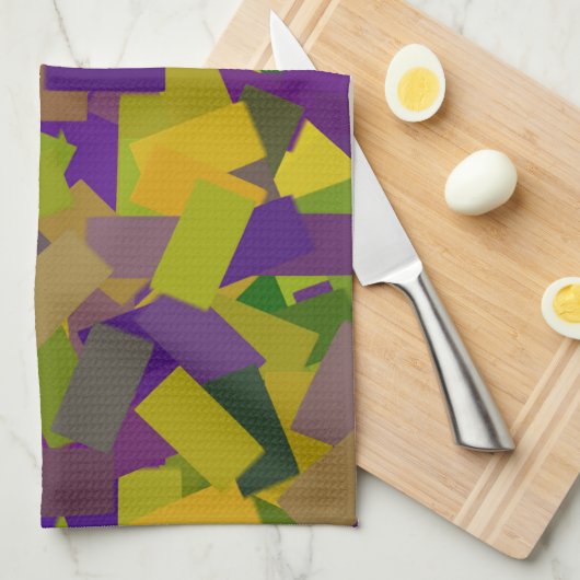 Mardi Gras Blocks Theedoek (Quarter Fold)