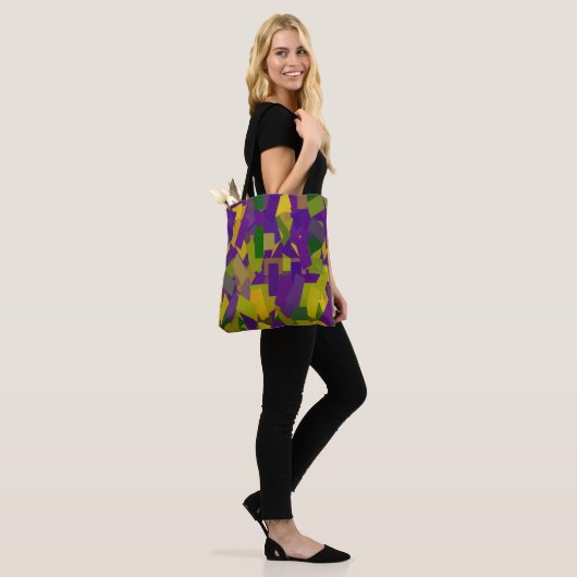 Mardi Gras Blocks Tote Bag (Op model)