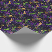 Mardi Gras bloemmotief Cadeaupapier (Hoek)