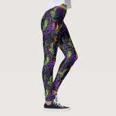 Mardi Gras bloemmotief Leggings (Rechts)