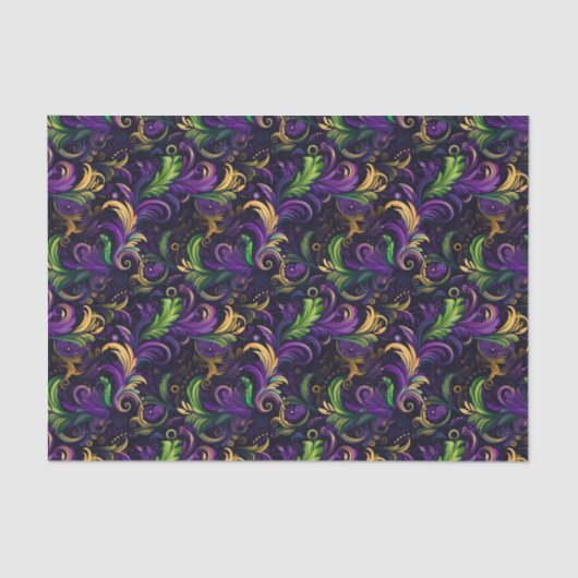 Mardi Gras bloemmotief Tissuepapier (Voorkant)