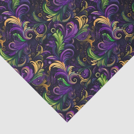 Mardi Gras bloemmotief Tissuepapier (Detail)