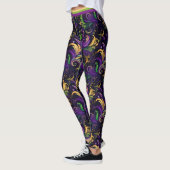 Mardi Gras bloempatroon Leggings (Links)