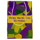 Mardi Gras Blokken Middelgrote Gift Bag Medium Cadeauzakje (Voorkant)