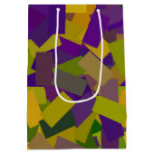 Mardi Gras Blokken Middelgrote Gift Bag Medium Cadeauzakje (Achterkant)