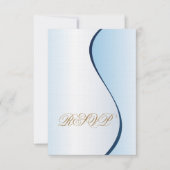 Mardi Gras Blue RSVP Wedding Invitation (Voorkant)