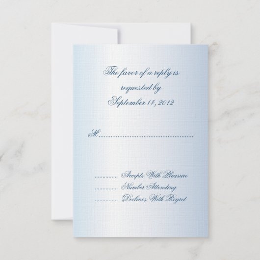 Mardi Gras Blue RSVP Wedding Invitation (Achterkant)