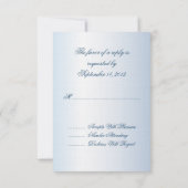 Mardi Gras Blue RSVP Wedding Invitation Kaartje (Achterkant)