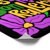 Mardi Gras Boho Laissez Les Bon Temps Rouler Fleur Poster (Hoek)