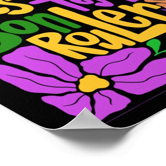 Mardi Gras Boho Laissez Les Bon Temps Rouler Fleur Poster (Hoek)