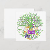 Mardi gras boom kaart (Voorkant / Achterkant)